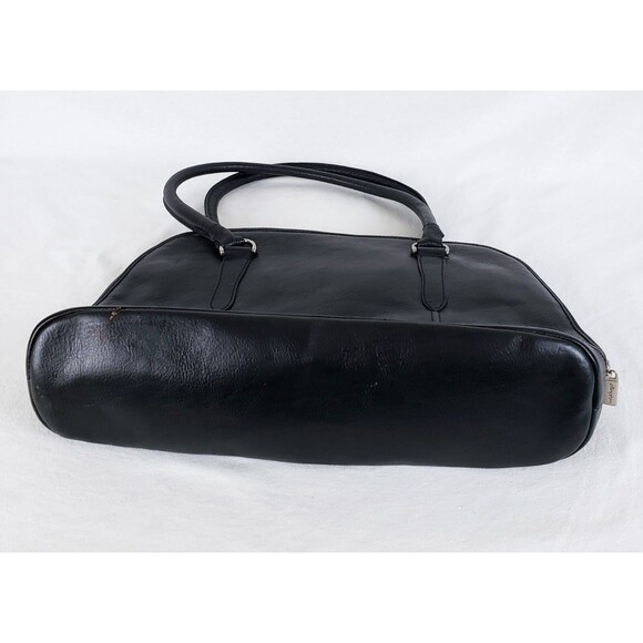 Ellington Satchel Tote Bag Black Leather Structured Retro 90s Minimalist City - Picture 3 of 11